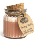 Soy pot fragrance jar candle with cork lid in Brandy Butter scent