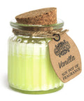 Soy pot fragrance jar candle with cork lid in vanilla scent