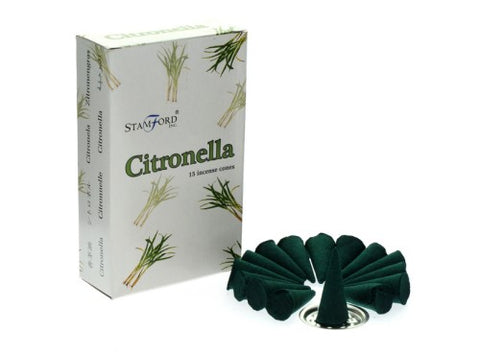 Stamford Citronella Incense Cones with Holder