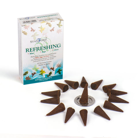 Stamford Refreshing Incense Cones with Holder
