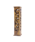 Wooden carved incense tower burner for sticks and cones